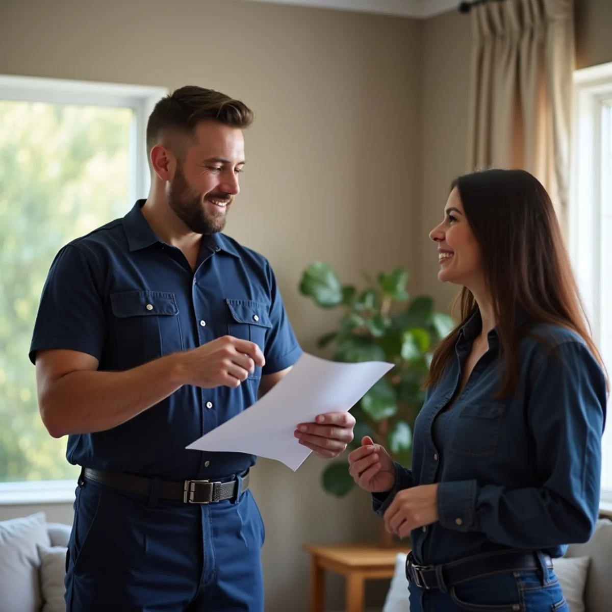 A Bridelyra plumber explaining a diagnosis to a Sacramento homeowner